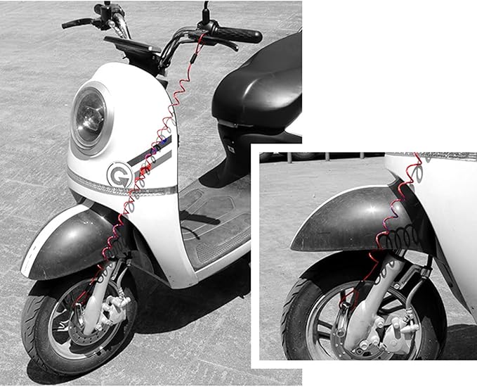 Motorcycle Reminder Cable Disc Lock Cable Anti-Theft Spring Wire Rope Motorcycle Bike Scooter Disc Lock Security Cable