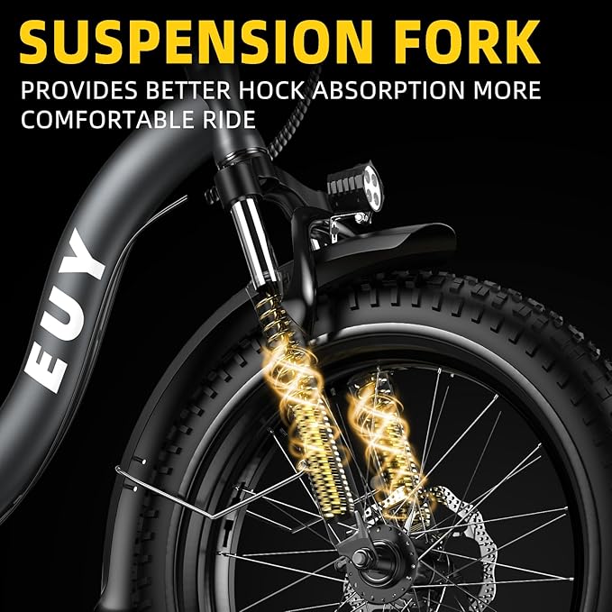 Folding Electric Bike for Adults and Seniors, 1000W Motor 48V 20AH Battery 30MPH 80 Miles, 20" Fat Tire All Terrain Ebike, 7-Speed Commuter E Bike, Step-Thru Electric Bicycle for Women and Teens