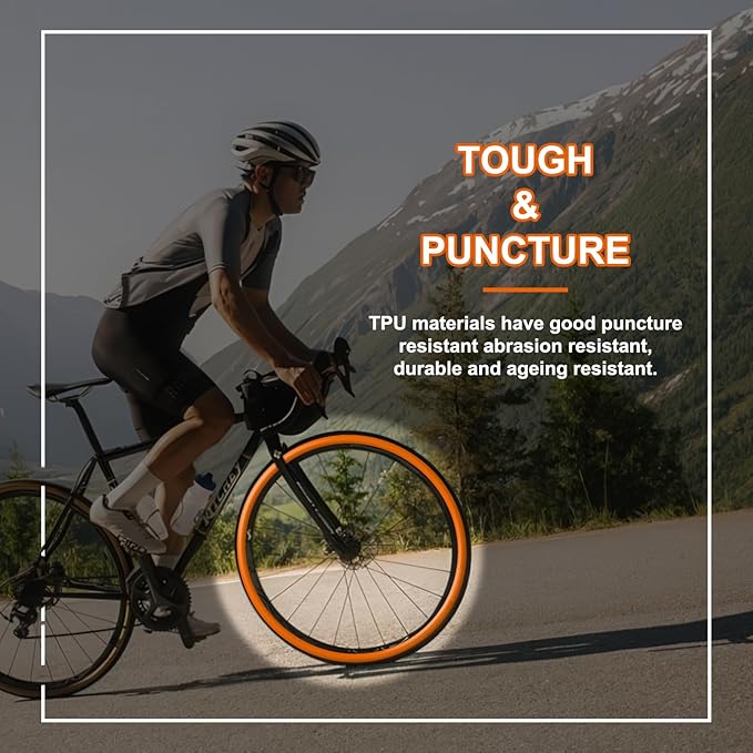 WHEELO 4-Pack TPU 700C×18-32C Bike Inner Tube: Lightweight Road Bicycle Tube with 45/65/85mm Presta Valves (Include 8PCS Bike Tube Patch Repair Kit)