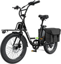 isinwheel U7 E Bike for Adults Electric Bike with Dual Cargo Rack, 48V 1000W Peak Ebikes for Adults, 7 Speed Gear, 20mph Step Thru Cruiser Electric Bicycles, 20" × 3“ Fat Tire Ebike