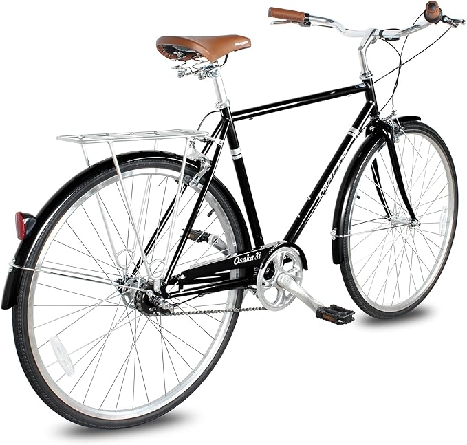 Tracer Osaka Hybrid Bikes, Steel Frame, Shimano Nexus Inter 3/7 Speed, Brown Seat Brown Grips, Road Bike, City Bike, Multiple Colors