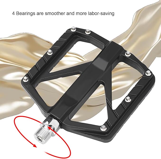 Mountain Bike Pedals, Aluminum Alloy, Pink and Black