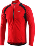 ARSUXEO Men's Half Zipper Cycling Jerseys Long Sleeves Mountain Bike Shirts 6031