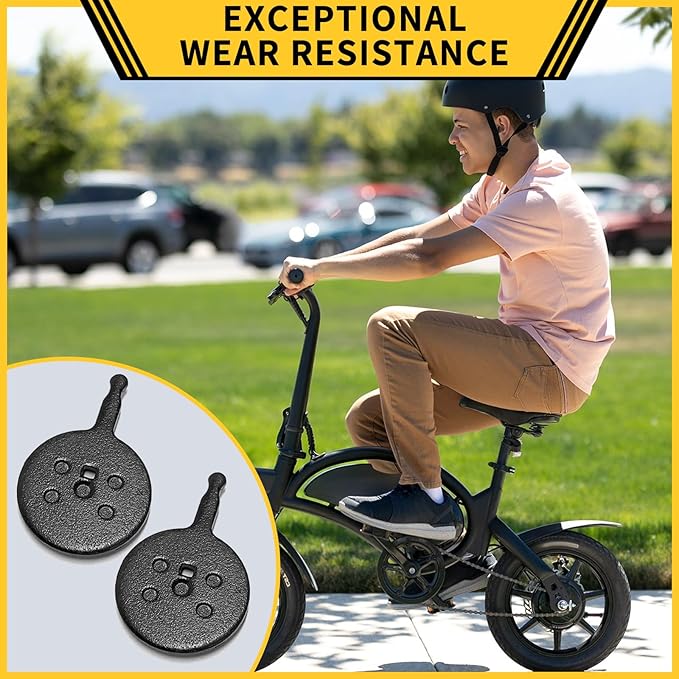 2 Pack Front Wheel and Rear Wheel Brake Pads,Compatible with Jetson Bolt Pro/DYU D1F D2F D3F Electric Bike