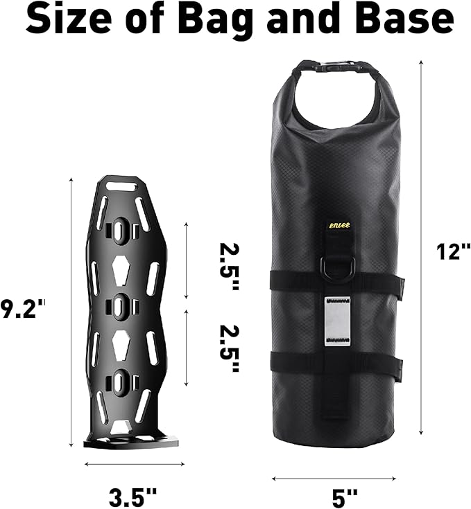 2 Pack Front Fork Bag, for Mountain Bike/Road Bike Waterproof Bag Roll Top Design Lightweight Bicycle Bag for Tools Cycling Fork Pack