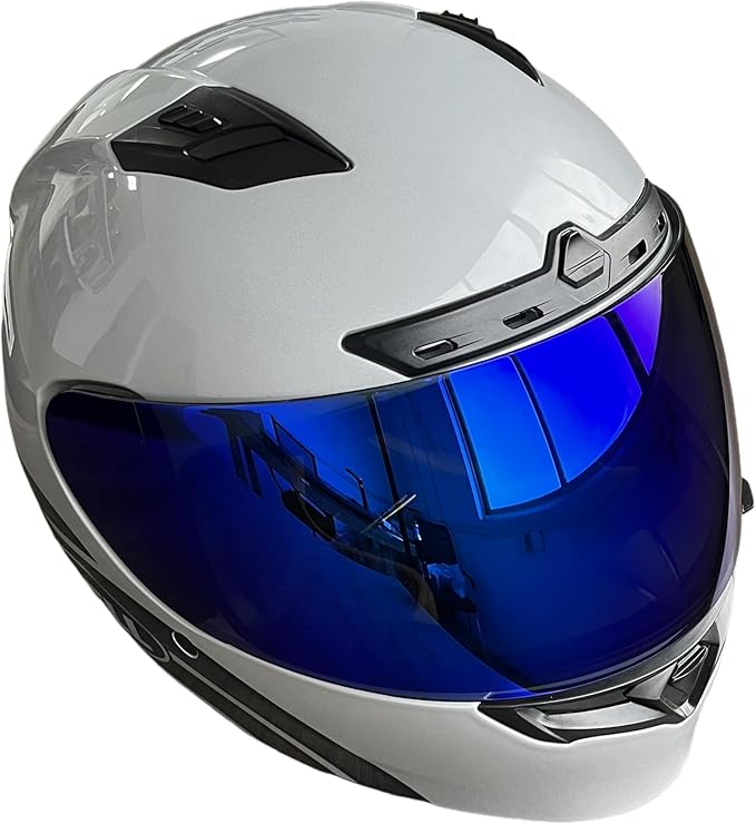 Qualifier DLX Helmet Visor,UV Protection Motorcycle Helmet Face Shield Compatible with Bell Qualifier DLX Mips/Qualifier/Star/Vortex/RS-1/RS-2/Revolver(Revo Deep Blue)