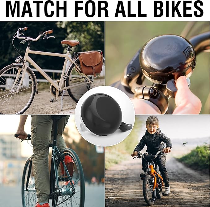 MARQUE Beach Cruiser Bike Bell – Classic Bicycle Bell Design for Adults and Kids with Traditional Ring Sound