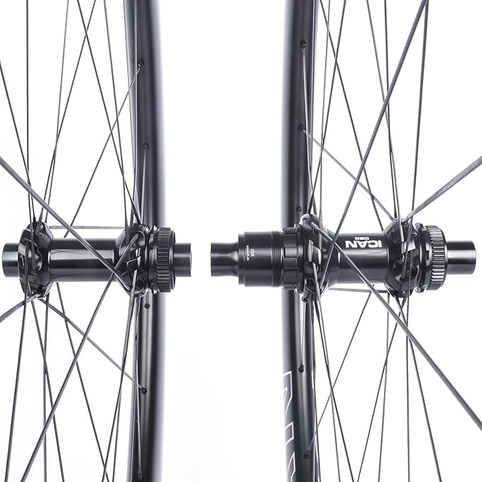 ICAN G40/G50 1320g/1375g Carbon Gravel Bike Disc Wheelset 700C Hooked Rimset 25mm Inner Width 36T Ratchet Hub