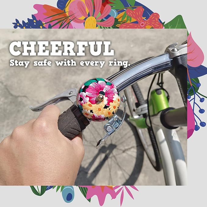 ONIPAX Bike Bell Classic Loud Crisp Bicycle Bells for Cruiser Bike Beach Bike Women