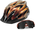 Odoland Adult Bike Helmet and Cycling Sunglasses Set for Men & Women, Safety Certified Bicycle Helmet with UV Protection Glasses for Mountain, Skating, Road, City Commuting & Outdoor Riding