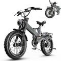 3000W/2000W Peak Dual Motor/Single Motor Foldable Electric Bike for Adults, 52V 30Ah Removable Battery, 35 MPH & 120 Miles, 20"x4.0" Fat Tire Mountain Bicycle, Magnesium Alloy Frame Dirt Ebike