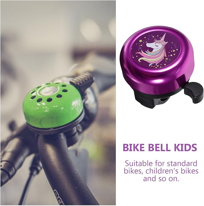 Kids Unicorn Bicycle Bell - Loud Clear Sound for Girls Bikes Fun Cartoon Handlebar Bell Easy to Install Unique Accessories for Kids and Scooters