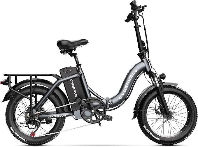 Aelith Folding Electric Bike for Adults – 1000W Motor, 20"x3" Fat Tire, 48V Removable Battery, All-Terrain E-Bike with 7-Speed, Front Suspension – Powerful Foldable Ebike for Commuter