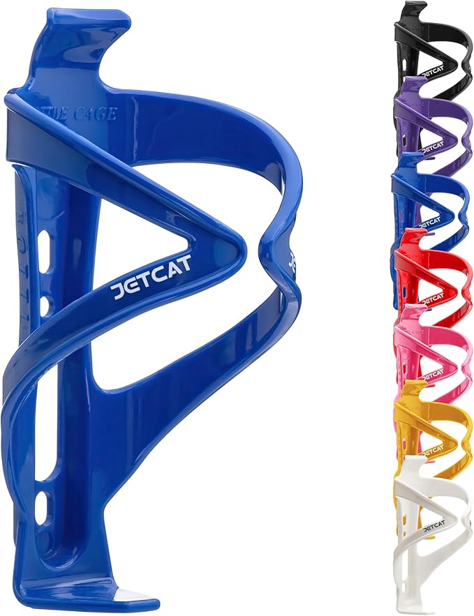 Bike Water Bottle Holder – Bike Cup Holder & Bike Water Bottle Cage for Bicycle, MTB, Mountain, Gravel, Road, eBike | Adult/Kids, Carbon Fiber Biking Accessories Blue