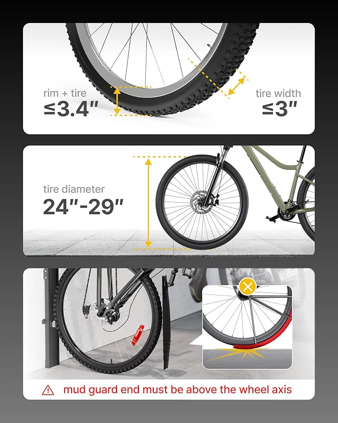monTEK Automatic Lift Bike Rack – Fits 24-29" Tires, Heavy-Duty Vertical Wall Rack for Bicycles (Up to 71 lbs) - Effortless Lifting, Easy Install - Space-Saving Storage for Garage, Shed, BO
