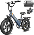Jasion X-Hunter ST/PRO Foldable Electric Bike for Adults with 20'' Fat Tire,Up to 71-80 Miles Range Ebike,1800W/1400W Peak Motor,30+MPH E Bike,Full Suspension&Dual Hydraulic Disc Brakes Bicycles