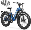 FREESKY Wildcat Ultra 3000W Electric Bike for Adults 105mile Long Range Step-Thru Ebike Motor 37MPH Dirt E Bike 25Ah Samsung Battery 26'' Fat Tire Electric Bicycle Full Suspension for Commute