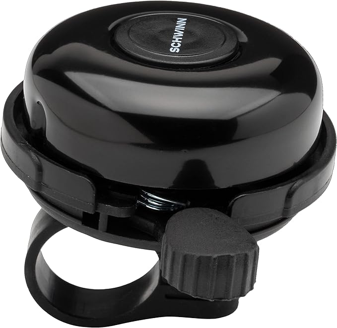 Schwinn Classic Black Bike Bell, Bicycle Accessories, Kids and Adult Bikes, Easy Installation, Loud Ringing Sound