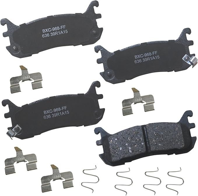 Bendix Premium SBC636 Ceramic Rear Brake Pads for Ford Escort 2003-1997, Mazda Miata 1997-1994, Miata 2005-1999, Protege 1998-1995, Mercury Tracer 1999-1997