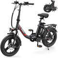Vivi Gopina Electric Bike, 16" x 3.0 Fat Tire Electric Bike, Peak 500W Step Thru Electric Bicycle, 48V Removable Battery, Up to 40 Miles, LCD Display, 20mph, 7 Speed, SGS Certified to UL2849