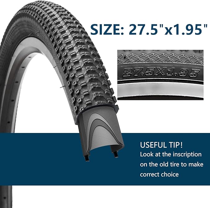 SIMEIQI Bike Tires 26x1.95 Inch Bike Tire for Mountain Foldable Replacement Bicycle Tire