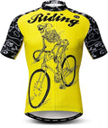 Men's Cycling Jerseys Tops Biking Shirts Short Sleeve Full Zipper Bike Clothing
