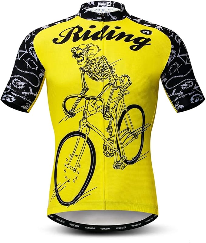 Men's Cycling Jerseys Tops Biking Shirts Short Sleeve Full Zipper Bike Clothing