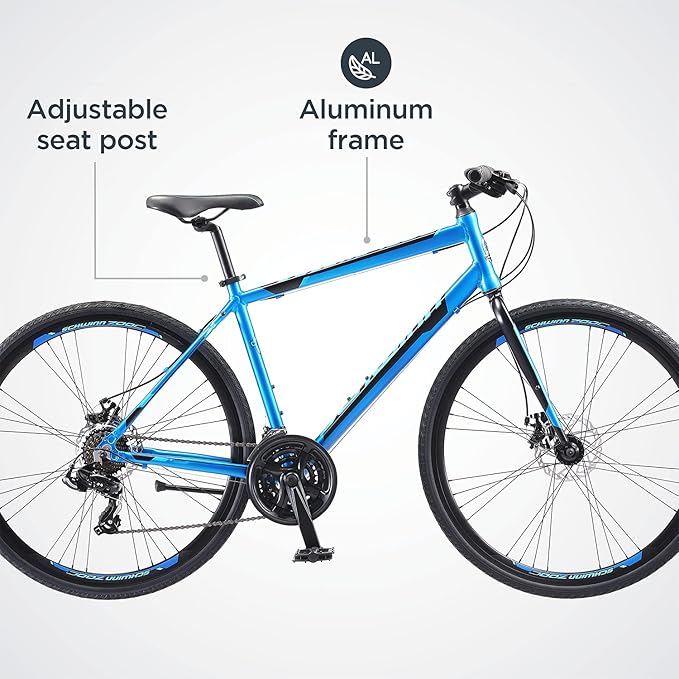 Schwinn Volare 1300 Road Bike, 700c Mens and Womens Bike, 14-Speed Drop Bar Road Bicycle, Aluminum Frame, Sport Tires, Fitness Seat, Alloy Caliper Brakes, Adult Bicycle