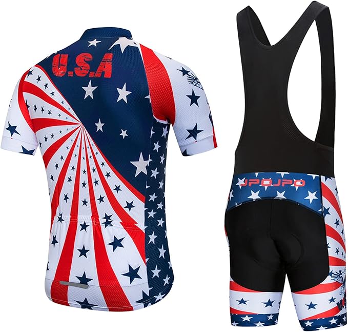 Hotlion Men's Cycling Jersey Set Summer Cycling Clothing Suit Pro Team Bike Clothes Road Biking Outfits Bicycle Kit for Men