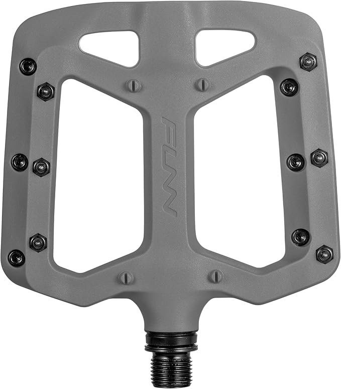Funn Taipan Glass Fiber Reinforced Thermoplastic Bike Pedals with 9/16-inch CrMo Axles and Shin-Friendly Pins for MTB/BMX/Urban/Gravel Riding