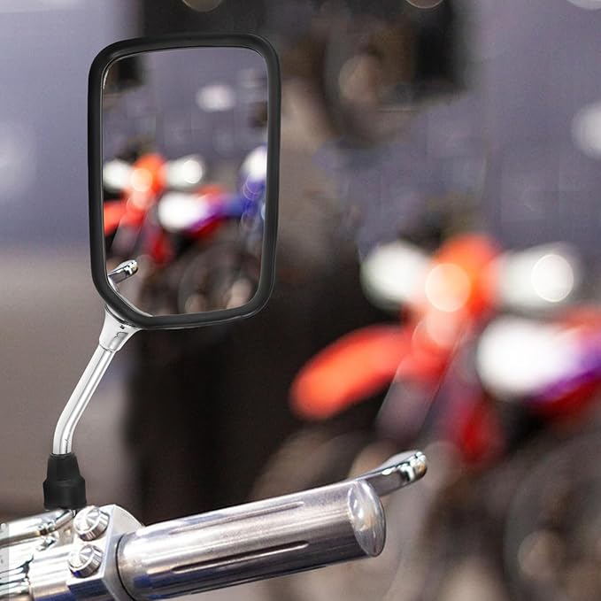 PRETYZOOM Adjustable Motorcycle Side Mirrors 10mm Convex Rear View Bike Mirrors Handlebar Mount Universal for Motorcycles Scooters and Atvs