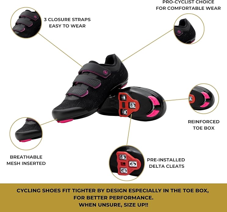 Tommaso Pista 100 SPD & Peloton Shoes for Women—Ready to Ride with Peloton Delta Cleat or SPD Cleats for Various Indoor Bikes—Explore Vareity Cycling Shoes & Bike Accessories