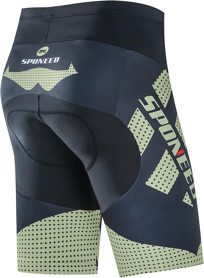 sponeed Men's Cycling Shorts Padded Bicycle Riding Pants Bike Biking Clothes Cycle Wear Tights