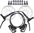 E830-Pro 2-Pin Power-off Connector 2-Pistons E-Bike Electric Power-Off Hydraulic Front/Rear/Set Brake with 160mm 6 bolts Disc Rotor, Hydraulic Disc Brake Caliper Lever for e-Bike, Fat Bike