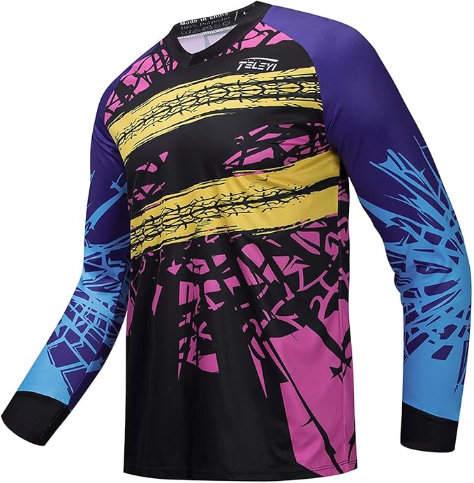 Cycling Jersey Long Sleeve Men's Mountain Bike Motocross Jersey Long Sleeve MTB T-Shirt