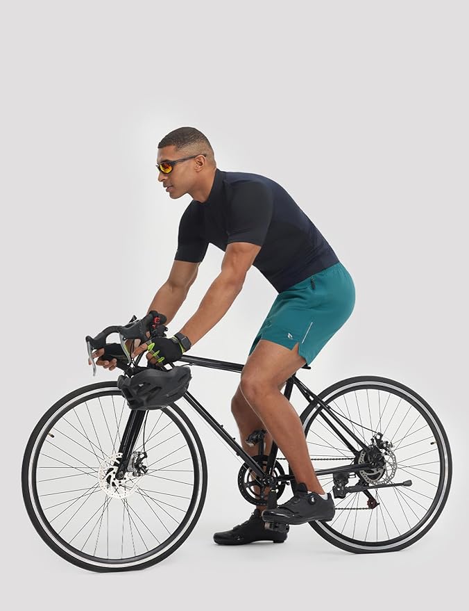 baleaf Men's 7" Mountain Bike Shorts 4D Padded Loose-fit MTB Cycling Riding Bicycle Biker Short Zipper Pockets
