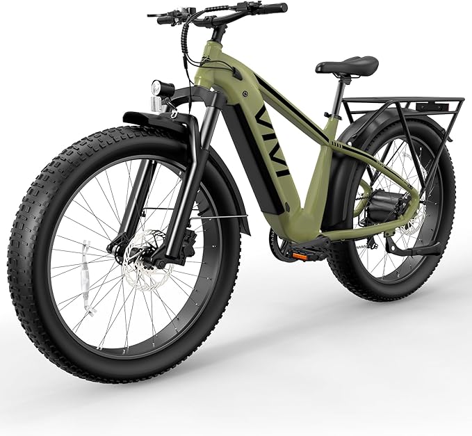 Vivi ACE01 Electric Bike for Adults,26" x 4.0 Fat Tire Ebike,1500W Peak Motor Torque Sensor Electric Mountain Bike,25MPH Electric Bicycle with 48V 15AH Battery,Hydraulic Brake,SGS Certified to UL2849