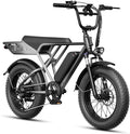 Jasion RetroVolt Electric Bike for Adults, 2000W/3000W Peak - 30/38MPH Electric Dirt Bike, 48V-52V, 13AH/20AH Battery, 70/90Miles Max Range Electric Motorcycle, 20'' X 4'' Fat Tire All-Terrain E-Bike