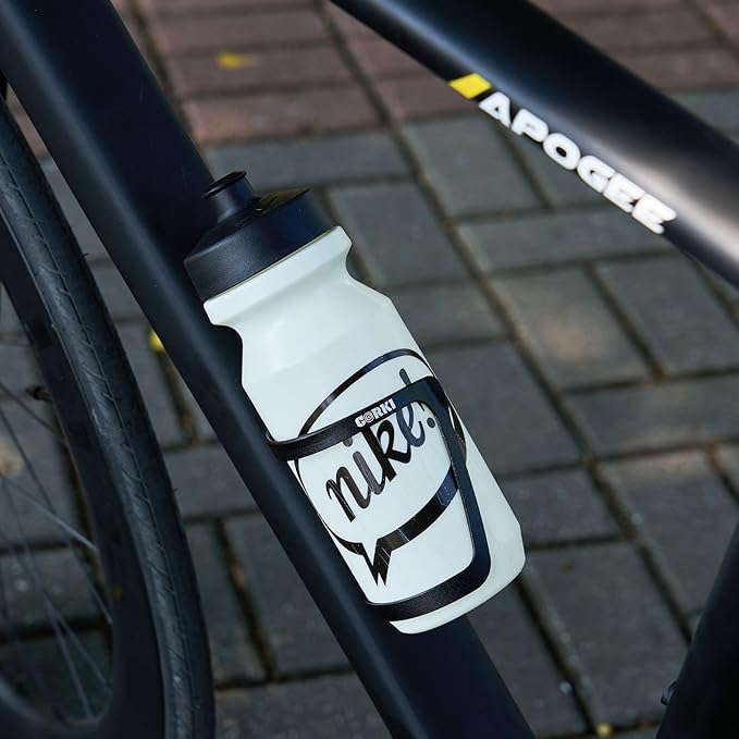 Corki Cycles Right Side Load Water Bottle Cage, Side Entry Bike Water Bottle Holder for Road & Mountain Bikes -1 Pack-Black-Aluminum Alloy