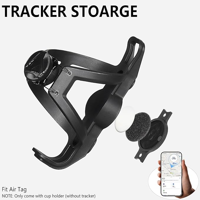 Bike Water Bottle Holder, Adjustable Lightweight Bicycle Water Bottle Cage with Screws Tool, Universal Bike Cup Holder Rack for Road MTB Bikes, Suitable for 2.68-3.54" Diameter Bottles