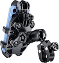 Motorcycle Phone Mount Holder with Vibration Dampener Anti-Shake 720° Adjustable for iPhone 16 Pro Max for Samsung 5.4''-6.9'' Phone Anti-Theft Dirt Bikes(Clamp Base 0.47-1.77" Handlebar)