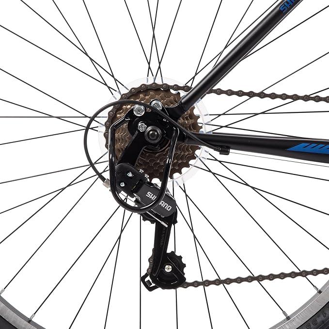 Huffy Stone Mountain Bike for Men and Women, 20”/24”/26”, 6-Speed (20”) or 21-Speed, Front or Dual Suspension (Varies), Multiple Colors, Adjustable Saddle, Shimano Equipped, All-Terrain Tires