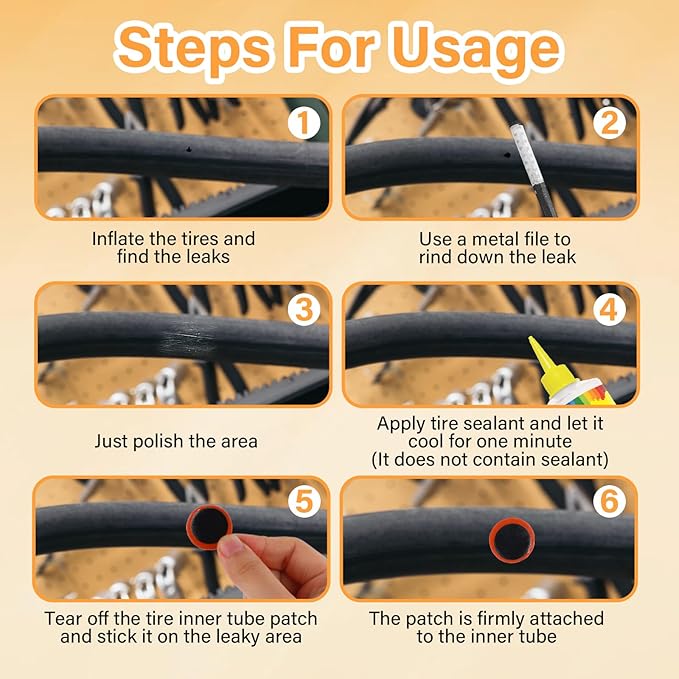 96 Pcs Bike Bicycle Tire Patches, Not Self Adhesive Rubber Patch, Outdoor Cycling Bicycle Tire Tool, Bicycle Inner Tube Puncture Patch for All Inflatable Inner Tubes in Road Emergency