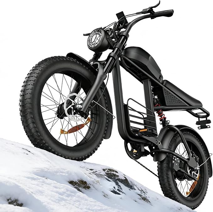 Electric Bike for Adults, 1000W/1500W/3000W Dirt Bike, 30/34/37MPH, 48V 15 Ah/18.9Ah/25Ah e Bike, 40/47/100 Miles Electric Motorcycle, 20" Fat Tire Off-Road Bike, All Terrain Electric Bike