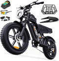 F6/F6S/F6PRO Electric Bike for Adults with NFC & Password Unlock, 4000/2000/1500W, 50/40/33MPH, 60V 30Ah, 48V 15/25Ah E-Bike, 100-60 Miles Electric Motorcycle, 20" Fat Tire Electric Dirt Bike