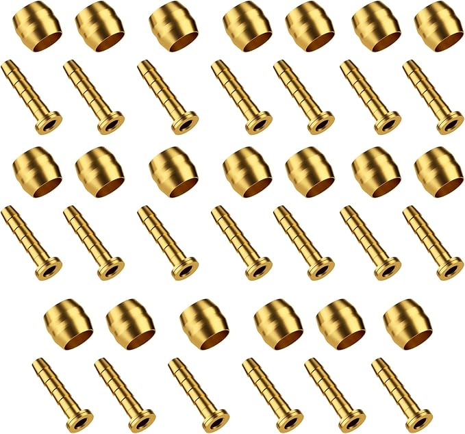 20 PCS Brake Olive and Barb Kit - Bike Brake Olive and Brass Connecting Insert Kit for Shimano BH59/BH90 Hydraulic Disc Brake Hose