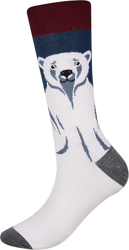 Cansok Men's 2/4 Packs Fun Crazy Novelty Dress Crew Socks