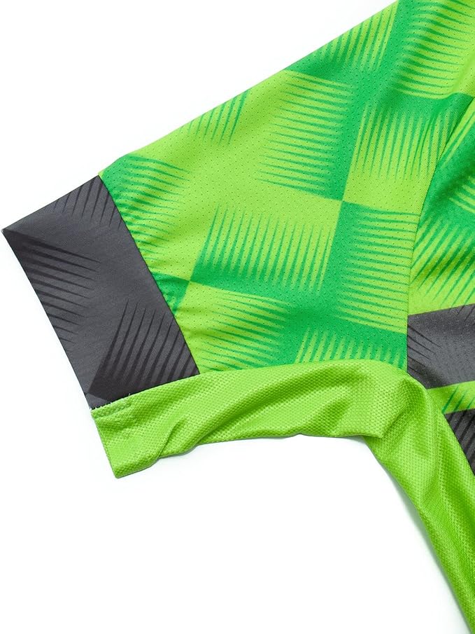 Hotlion Men's Cycling Jersey Sets Gel Pad Summer Bike Clothing Suit Breathable Bike Clothes with 3 Rear Pockets