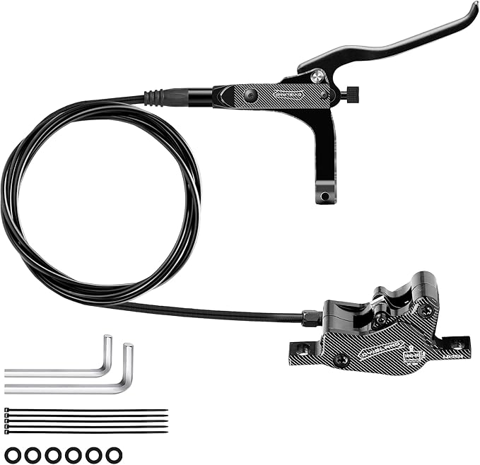SD-230X MTB Hydraulic Disc Brake Set 2-Pistons/4-Pistons,Aluminum Front and Rear Two-Finger Brake levers,Brake Kit for Mountain Bike
