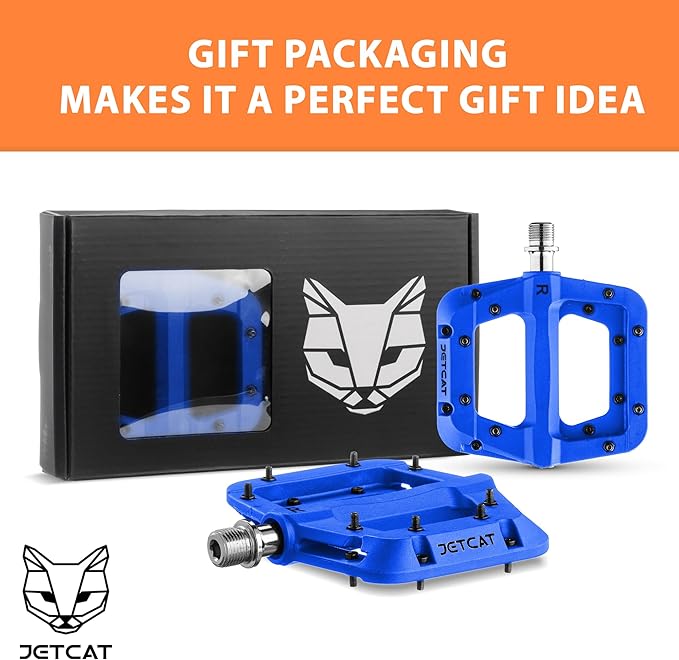 Mountain Bike Pedals Flat - MTB Pedals Flat, Bicycle Pedals for BMX/MTN/Road/Gravel/EBike, BMX Pedals, Platform Pedals, Adults & Kids Bike Replacement Upgrades Parts 9/16